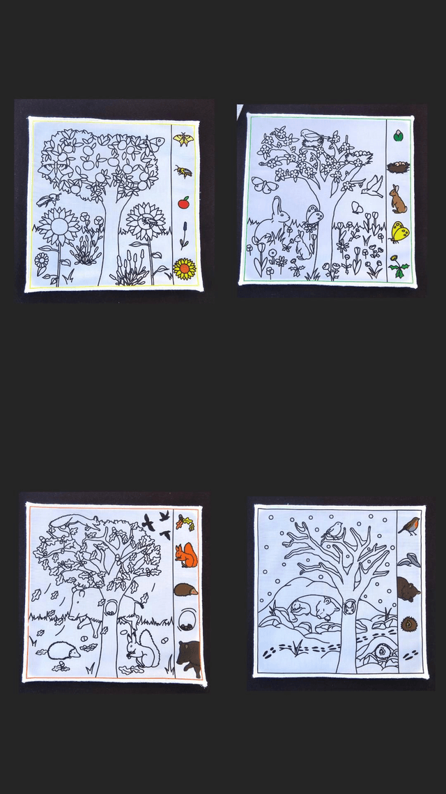 Petite feuille de coloriage lavable 