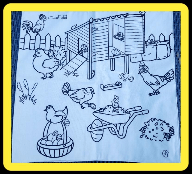 Grande feuille de coloriage lavable 